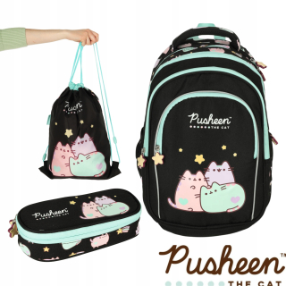 Viackomorový školský batoh Pusheen St. Majewski Multicolor 22 l + 2 ďalšie produkty
